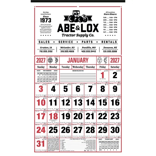 8-Sheet Almanac Calendar... from ASI 40480 Koozie Group