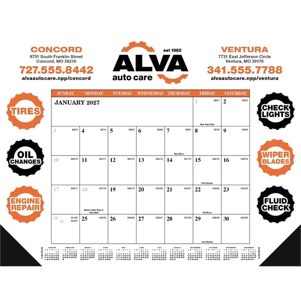Skinner & Kennedy™ Desk Pad Calendar... from ASI 40480 Koozie Group