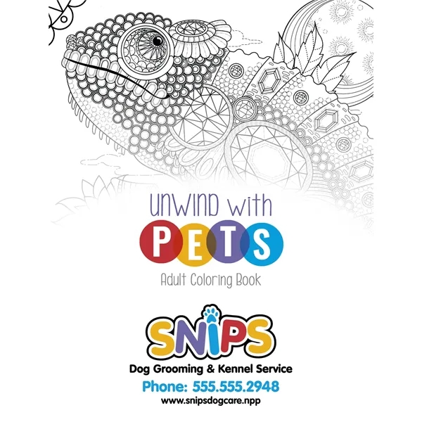 Good Value™ Unwind with Pets Adult Coloring Book... from ASI 40480 Koozie Group