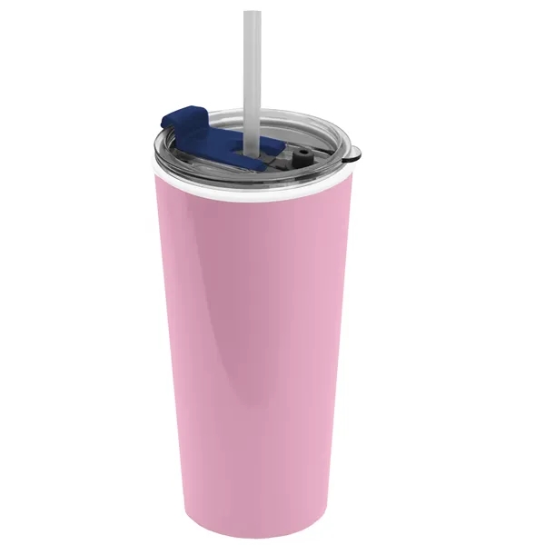 18 oz. Double-Wall Insulated Travel/ Coffee Cup with 2-in-1 Flip and... from ASI 40480 Koozie Group