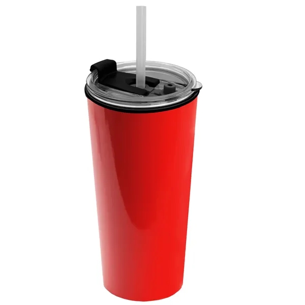 18 oz. Double-Wall Insulated Travel/ Coffee Cup with 2-in-1 Flip and... from ASI 40480 Koozie Group