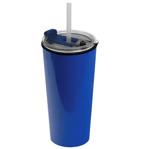 18 oz. Double-Wall Insulated Travel/ Coffee Cup with 2-in-1 Flip and... from ASI 40480 Koozie Group