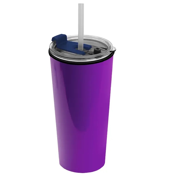 18 oz. Double-Wall Insulated Travel/ Coffee Cup with 2-in-1 Flip and... from ASI 40480 Koozie Group
