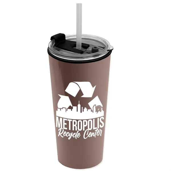18 oz. Double-Wall Insulated Travel/ Coffee Cup with 2-in-1 Flip and... from ASI 40480 Koozie Group
