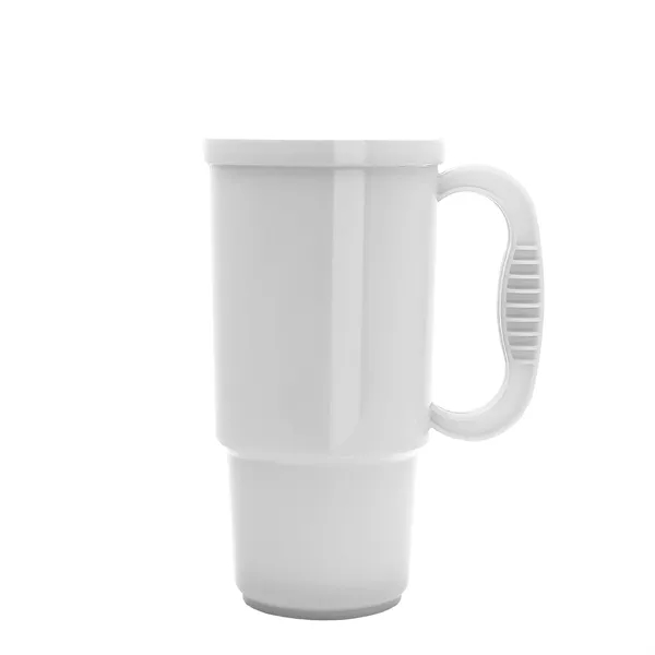 Insulated 16 oz. auto mug, BPA/BPS free, reusable and recyclable polypropylene.... from ASI 40480 Koozie Group