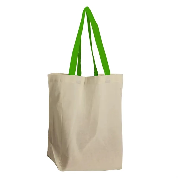 Natural Cotton Grocery Tote with different Color Handles... from ASI 40480 Koozie Group