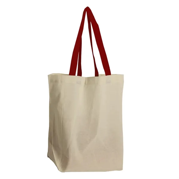 Natural Cotton Grocery Tote with different Color Handles... from ASI 40480 Koozie Group