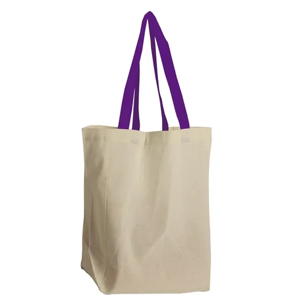 Natural Cotton Grocery Tote with different Color Handles... from ASI 40480 Koozie Group