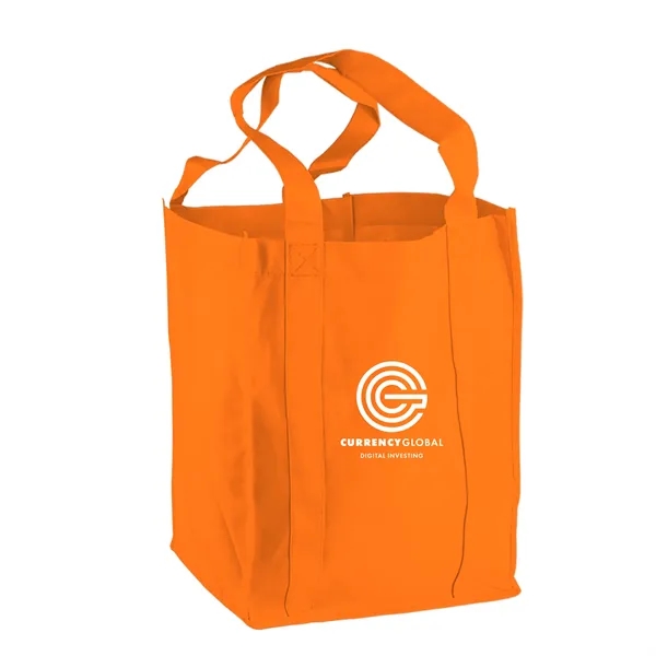 Non-woven polypropylene grocery tote bag, 12" wide, 14" H, and 8"... from ASI 40480 Koozie Group