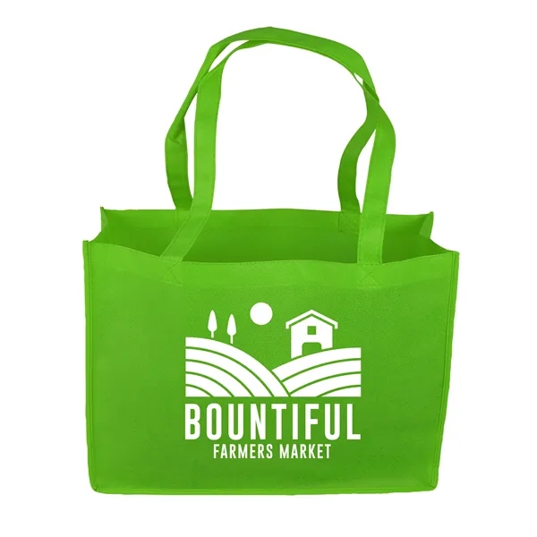 Non-woven polypropylene tote bag, 16" x 12" x 6" deep with... from ASI 40480 Koozie Group