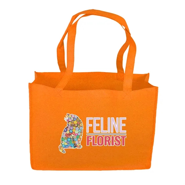 Non-woven polypropylene tote bag, 16" x 12" x 6" deep with... from ASI 40480 Koozie Group