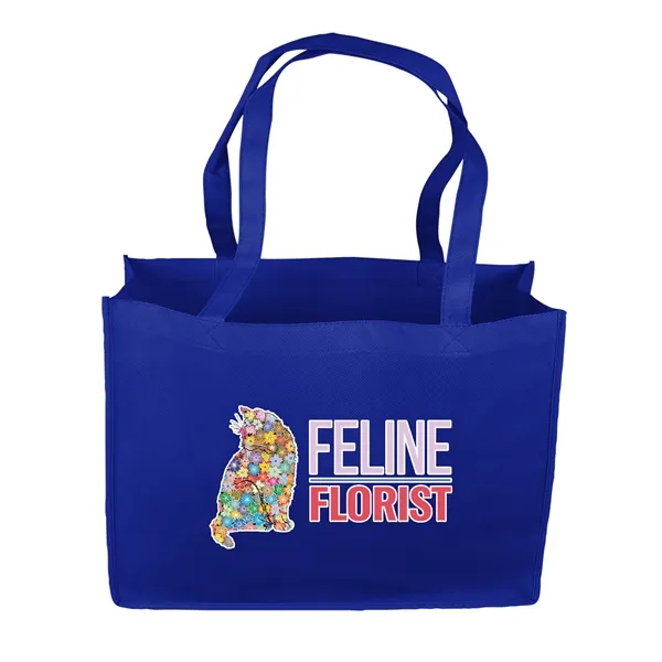 Non-woven polypropylene tote bag, 16" x 12" x 6" deep with... from ASI 40480 Koozie Group