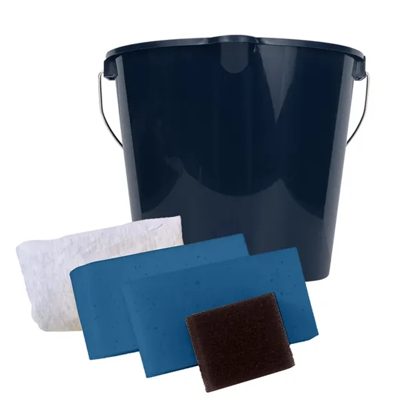 Car wash kit with 7 quart bucket, 2 sponges, polishing cloth... from ASI 40480 Koozie Group