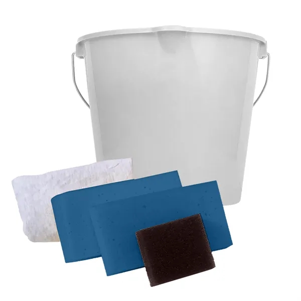 Car wash kit with 7 quart bucket, 2 sponges, polishing cloth... from ASI 40480 Koozie Group