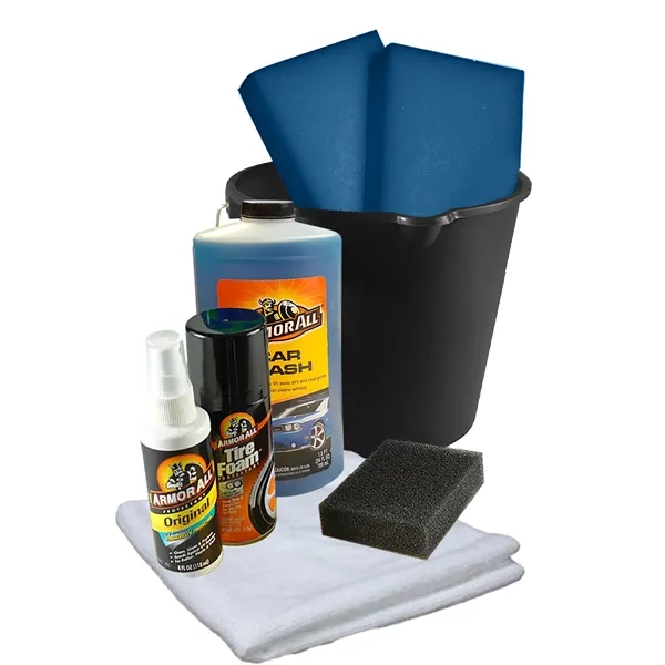 Complete Car Wash Kit with 7 quart bucket, sponges, tire foam... from ASI 40480 Koozie Group