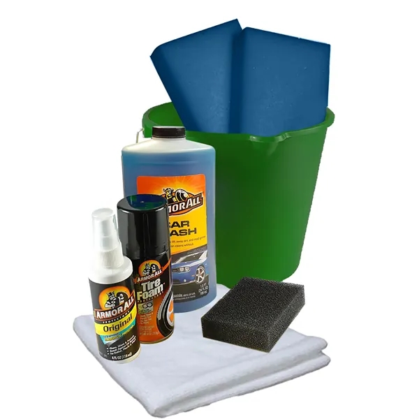Complete Car Wash Kit with 7 quart bucket, sponges, tire foam... from ASI 40480 Koozie Group