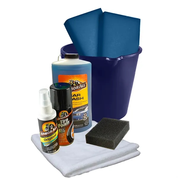 Complete Car Wash Kit with 7 quart bucket, sponges, tire foam... from ASI 40480 Koozie Group