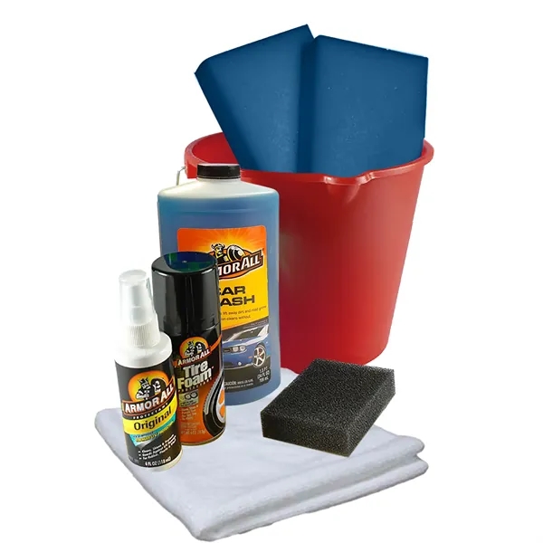 Complete Car Wash Kit with 7 quart bucket, sponges, tire foam... from ASI 40480 Koozie Group