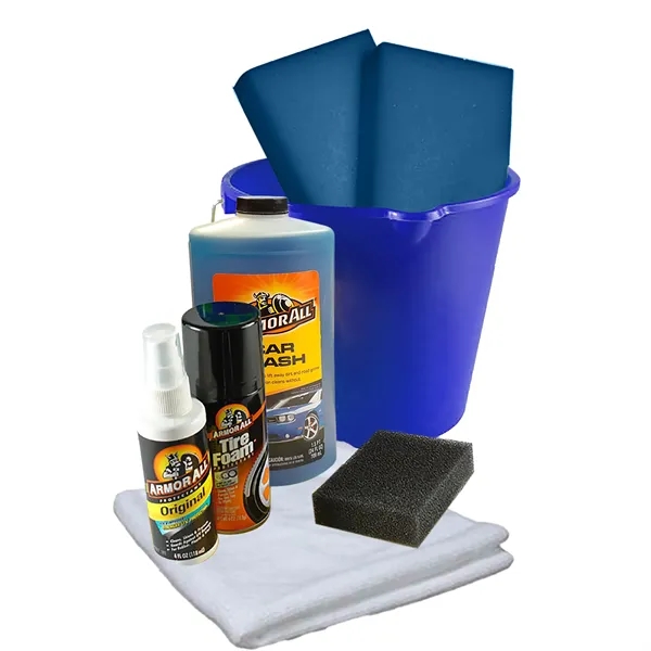 Complete Car Wash Kit with 7 quart bucket, sponges, tire foam... from ASI 40480 Koozie Group