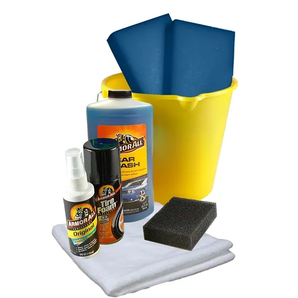Complete Car Wash Kit with 7 quart bucket, sponges, tire foam... from ASI 40480 Koozie Group