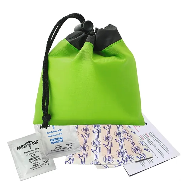 Cinch Tote First Aid kit. Brightly colored polyester drawstring bag -... from ASI 40480 Koozie Group