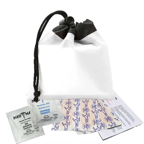 Cinch Tote First Aid kit. Brightly colored polyester drawstring bag -... from ASI 40480 Koozie Group