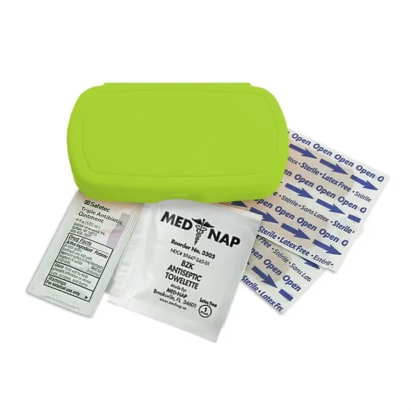 First aid kit. Oval shape, pocket size, elegant details.... from ASI 40480 Koozie Group