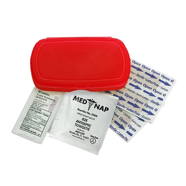 First aid kit. Oval shape, pocket size, elegant details.... from ASI 40480 Koozie Group