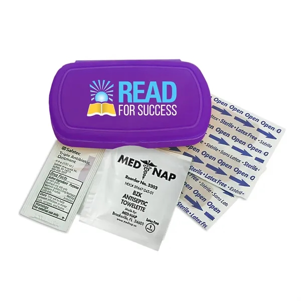 First aid kit. Oval shape, pocket size, elegant details.... from ASI 40480 Koozie Group
