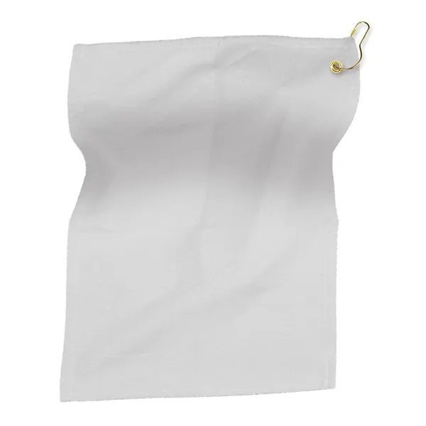 15" x 18" Hemmed Terry/ Velour Rally Towel with Grommet and... from ASI 40480 Koozie Group