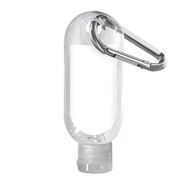 Clear Sanitizer in Clear Bottle with Carabiner... from ASI 40480 Koozie Group