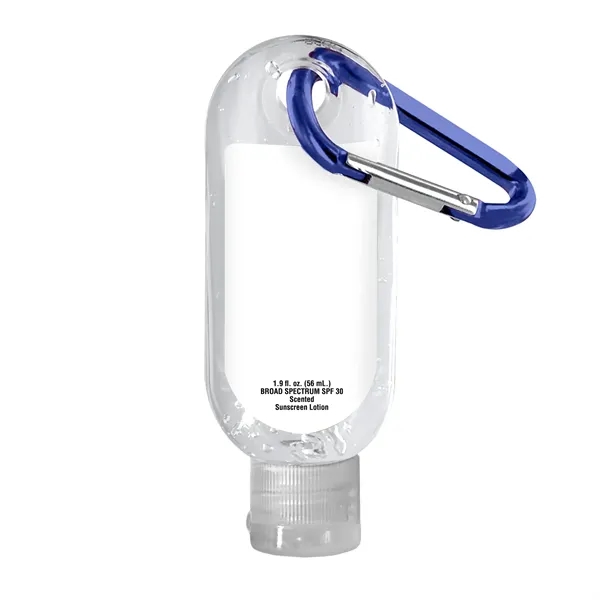 Clear Sanitizer in Clear Bottle with Carabiner... from ASI 40480 Koozie Group