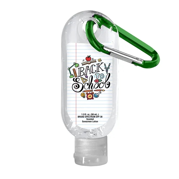 Clear Sanitizer in Clear Bottle with Carabiner... from ASI 40480 Koozie Group