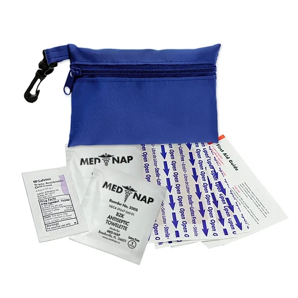 First aid kit in a polyester zippered tote, plastic clip, 3... from ASI 40480 Koozie Group