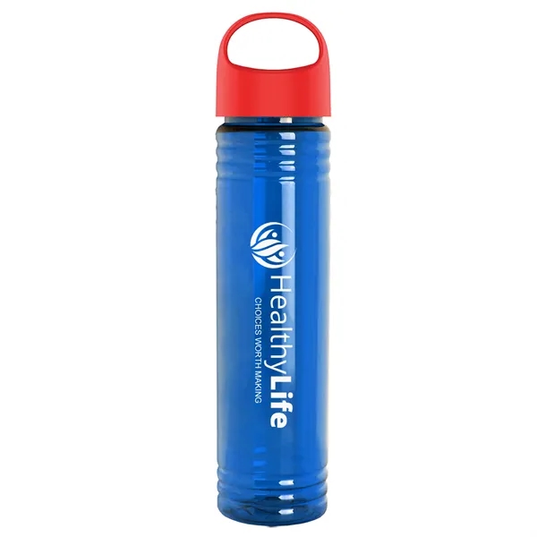 32 oz. Transparent Bottle with Oval Crest lid. Slim Cylinder Design... from ASI 40480 Koozie Group
