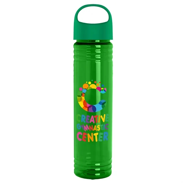 32 oz. Transparent Bottle with Oval Crest lid. Slim Cylinder Design... from ASI 40480 Koozie Group