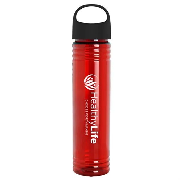 32 oz. Transparent Bottle with Oval Crest lid. Slim Cylinder Design... from ASI 40480 Koozie Group