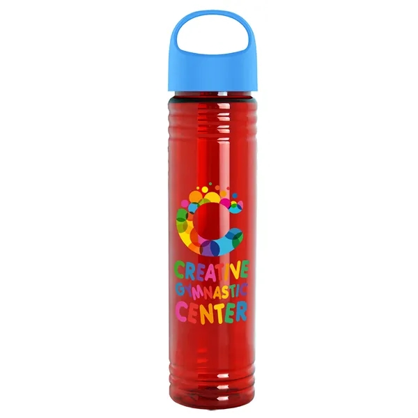 32 oz. Transparent Bottle with Oval Crest lid. Slim Cylinder Design... from ASI 40480 Koozie Group