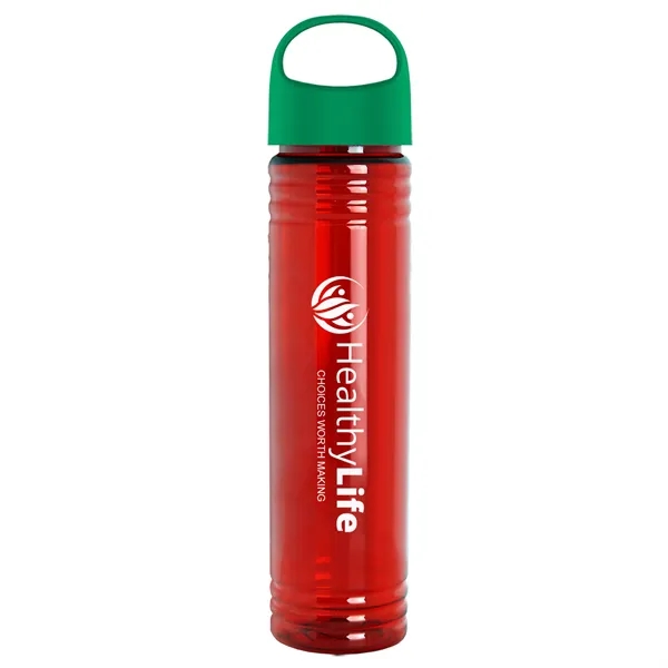 32 oz. Transparent Bottle with Oval Crest lid. Slim Cylinder Design... from ASI 40480 Koozie Group