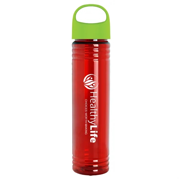 32 oz. Transparent Bottle with Oval Crest lid. Slim Cylinder Design... from ASI 40480 Koozie Group