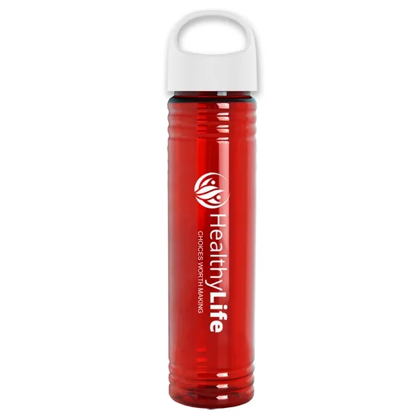 32 oz. Transparent Bottle with Oval Crest lid. Slim Cylinder Design... from ASI 40480 Koozie Group