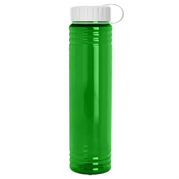 Slim Cylinder Design. 32 oz Transparent Sport Bottles with Tethered Lid.... from ASI 40480 Koozie Group