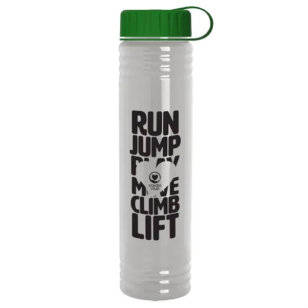 Slim Cylinder Design. 32 oz Transparent Sport Bottles with Tethered Lid.... from ASI 40480 Koozie Group