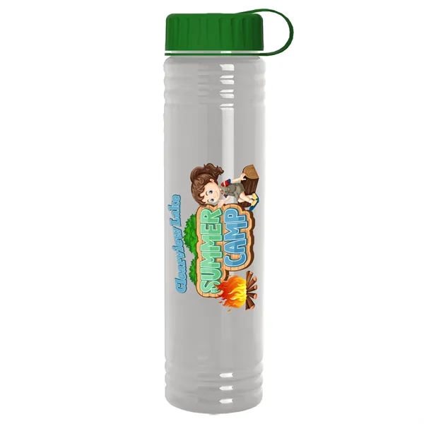 Slim Cylinder Design. 32 oz Transparent Sport Bottles with Tethered Lid.... from ASI 40480 Koozie Group