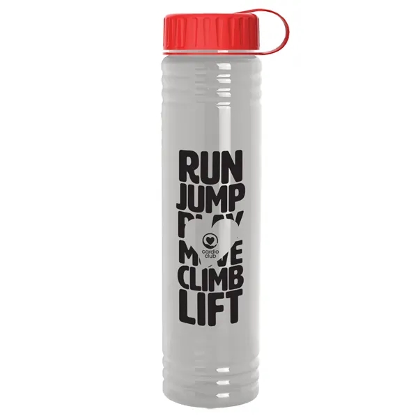Slim Cylinder Design. 32 oz Transparent Sport Bottles with Tethered Lid.... from ASI 40480 Koozie Group