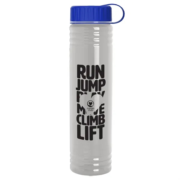 Slim Cylinder Design. 32 oz Transparent Sport Bottles with Tethered Lid.... from ASI 40480 Koozie Group