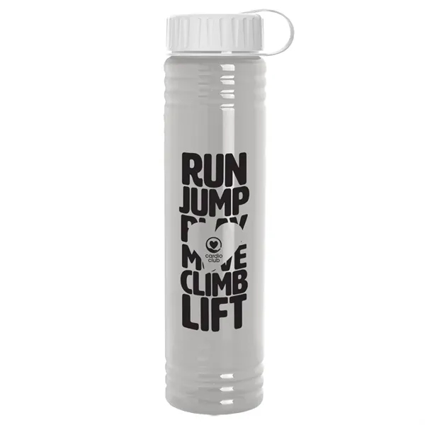 Slim Cylinder Design. 32 oz Transparent Sport Bottles with Tethered Lid.... from ASI 40480 Koozie Group