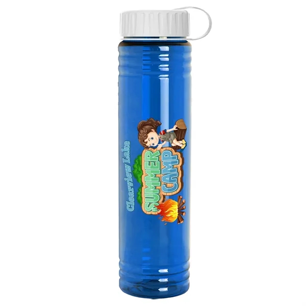 Slim Cylinder Design. 32 oz Transparent Sport Bottles with Tethered Lid.... from ASI 40480 Koozie Group