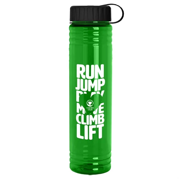 Slim Cylinder Design. 32 oz Transparent Sport Bottles with Tethered Lid.... from ASI 40480 Koozie Group