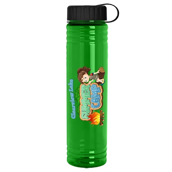 Slim Cylinder Design. 32 oz Transparent Sport Bottles with Tethered Lid.... from ASI 40480 Koozie Group